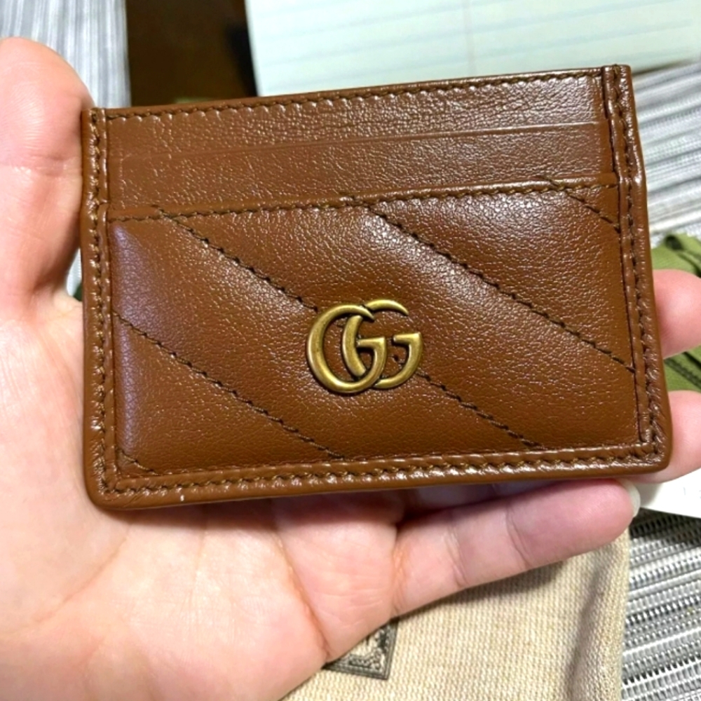 Gucci Brown Leather Card Holder
